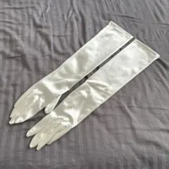 アイボリー サテン ロンググローブ