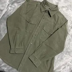 UNIQLO オリーブ色 Lサイズ 長袖シャツ ワークシャツ カーキ