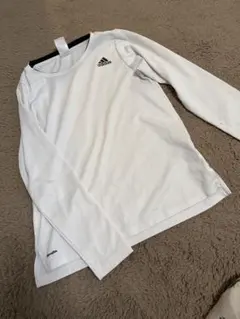 adidas ホワイト ロングスリーブ Tシャツ Lサイズ