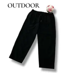 OUTDOOR アウトドア　メンズ　ワイド　ワークパンツ　ブラック　黒　L