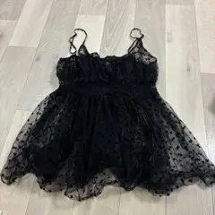 w closet ドットブラックキャミソールのサムネイル