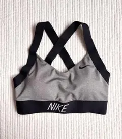 NIKE DRI-FIT グレー スポーツブラ S