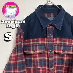 usa古着 American Eagle ヘビーネル ヨーク切替 L チェック
