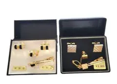 天然石　カフリンクス　ネクタイピン　2点セット