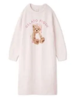美品　GELATO PIQUE クマプリント ロングドレス