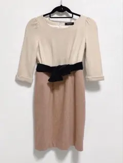 JUSGLITTY ウエストリボン ドッキングワンピース