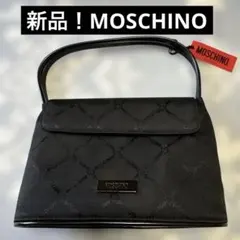 新品！モスキーノ フォーマルバッグ ハンドバッグ 冠婚葬祭 ハート 黒のサムネイル