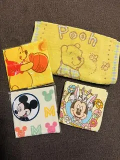 ディズニー タオル4枚セット ミッキー プーさん 第一生命 新品未使用