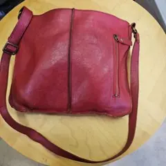 ATLANTA 赤 レザー ショルダーバッグ