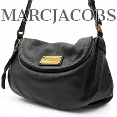 マークジェイコブス ショルダーバッグ レザー プレートロゴ ブラック 280