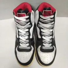 バンズVANS廃盤 可愛いハイカットスニーカーV2123JR白×黒22.5㎝中古のサムネイル