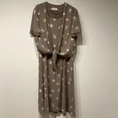 値下げ花柄ノースリーブドレス ボレロ　11号