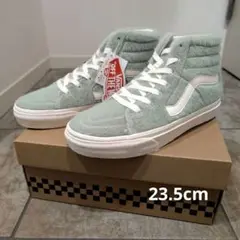 Vans Sk8-Hi 淡いモスグリーン もこもこスニーカー
