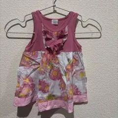 hakka baby 花柄ワンピース ピンクのサムネイル