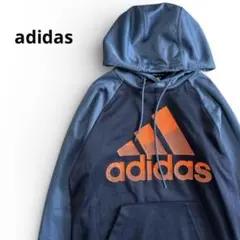 ❤️美品❤️希少❤️adidas アディダストレーニング パーカー　ネイビー　ロゴ　S