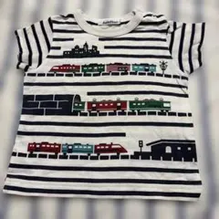 familiar 列車プリント Tシャツ