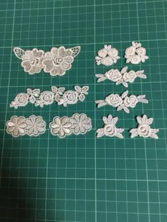 花のレースモチーフいろいろセット、マスクワンポイント