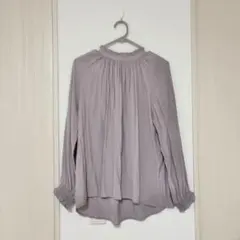 長袖ブラウス パープル しまむら