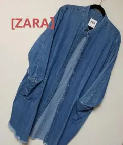 値下げ中❤ZARA◆デニムブルー ロングジャケット