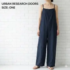 アーバンリサーチドアーズ テンセルリネンキャミサロペット ネイビー Fサイズ