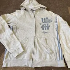 Labrador retrieverグレー フルジップパーカー バックプリント