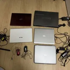 (k) ノートPC ジャンク　5台　まとめ売り　(内1代は稼働しています)