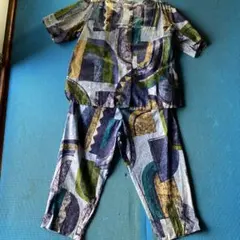 Set Up Geometric Pattern Blouse＋Pants‼️