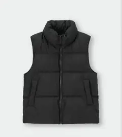 美品 ジーユー GU ヒートパデッドベスト S ブラック