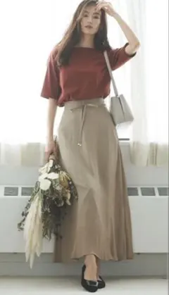 ペイズリージャガード フレアスカート