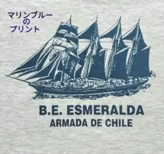 チリ海軍 帆船 エスメラルダ記念Tシャツ XLサイズ 半袖 グレー