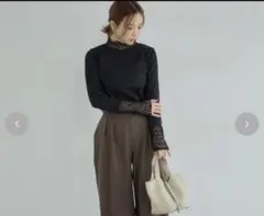 田中里奈 しまむら トップス プルオーバー ブラックL L