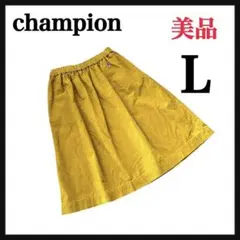 美品 チャンピオン コーデュロイスカート イエロー Ｌサイズ ゴム