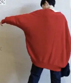 コットンアゼVネックカーディガン　レッド　ジャーナルスタンダードラックス