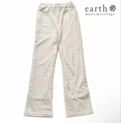 レース パンツ earth music&ecolog アイボリー オフホワイト
