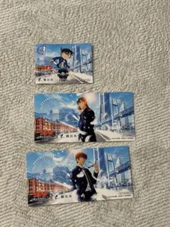 名探偵コナン ハイウェイの堕天使　ステッカー 松田 萩原 スタンプラリー景品3点