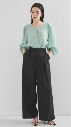 LE CERCLE par rope'袖ギャザーブラウス