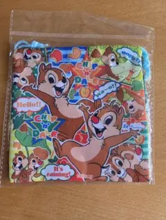 ・ディズニー カラフル巾着袋　チップとデール