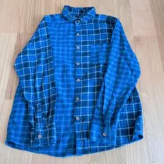 UNIQLO　キッズ　チェックシャツ　ブルー