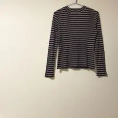 アースミュージックアンドエコロジー 薄手ニット ボーダー マルチカラー 細身