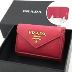✨未使用展示品・箱付き✨　PRADA ミニ財布　サフィアーノレザー　三つ折り