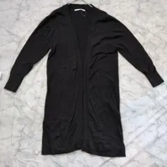 YEVS ロングカーディガン 黒　羽織　 Vネックのサムネイル