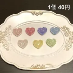 カスタムボールペン ビーズ オーロラ加工リボンデザインハート型ビーズゼリーカラー