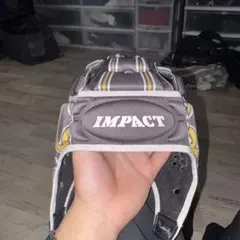 IMPACT ラグビー ヘッドギア グレー/イエロー