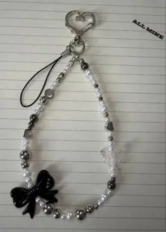 ハンドメイド リボン 携帯ストラップ