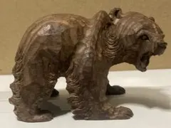 ジャンク品 熊の木彫り 置物