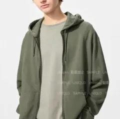 スウェットフルジップパーカ　男女兼用　ユニセックス　L　パーカー　UNIQLO