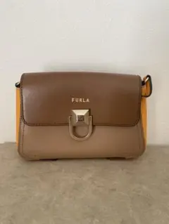 FURLA ショルダーバッグ ブラウン/オレンジ