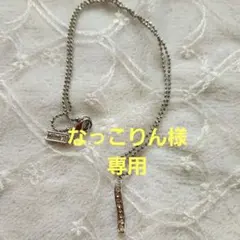 シルバー ストレートバー ネックレス