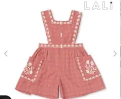 lali 2y ロンパース コーラルピンク クロスステッチ 新品未使用