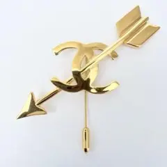 シャネル ココマーク アロー ピンブローチ レディース ヴィンテージ ゴールド